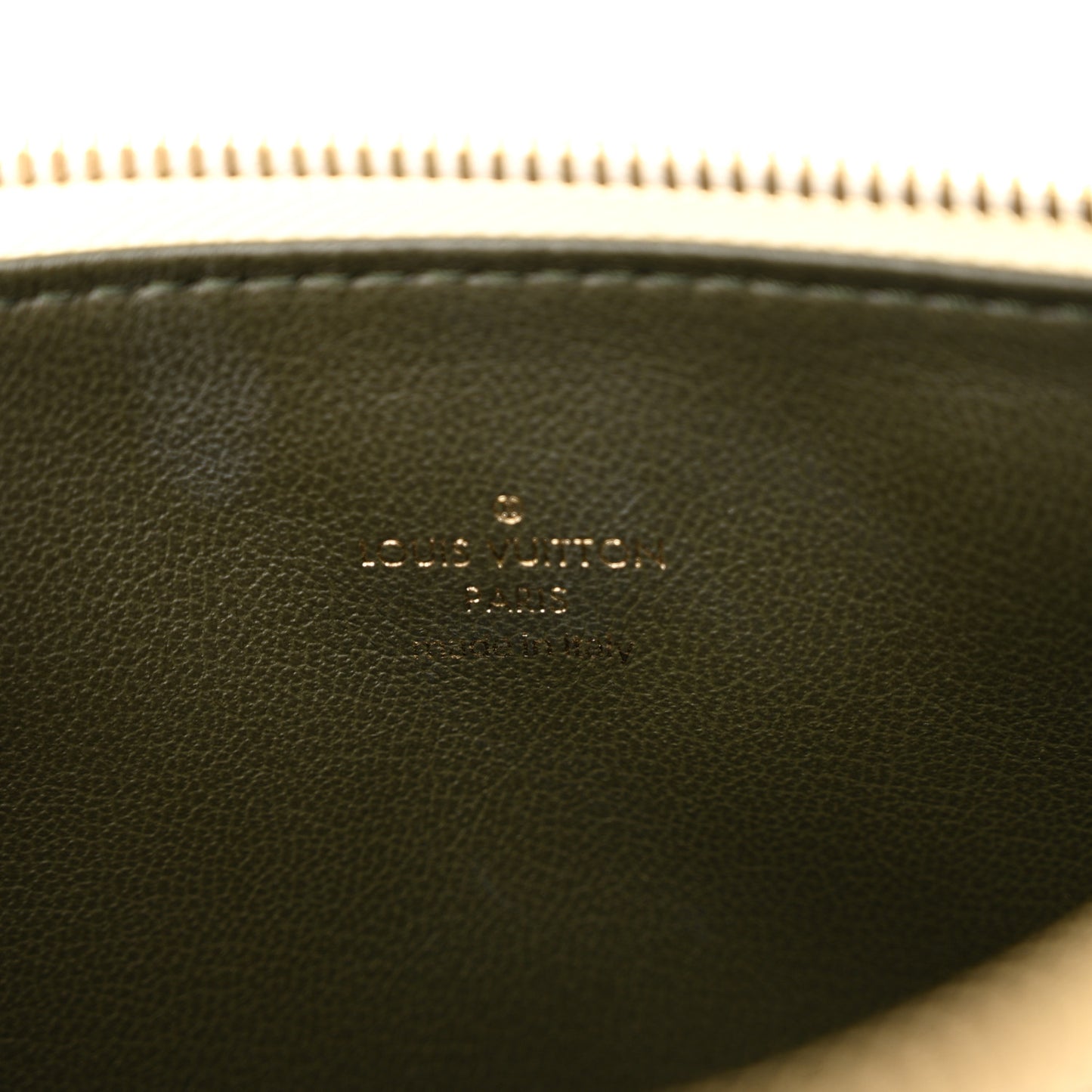 Lambskin Embossed Monogram Coussin PM Beige Cream