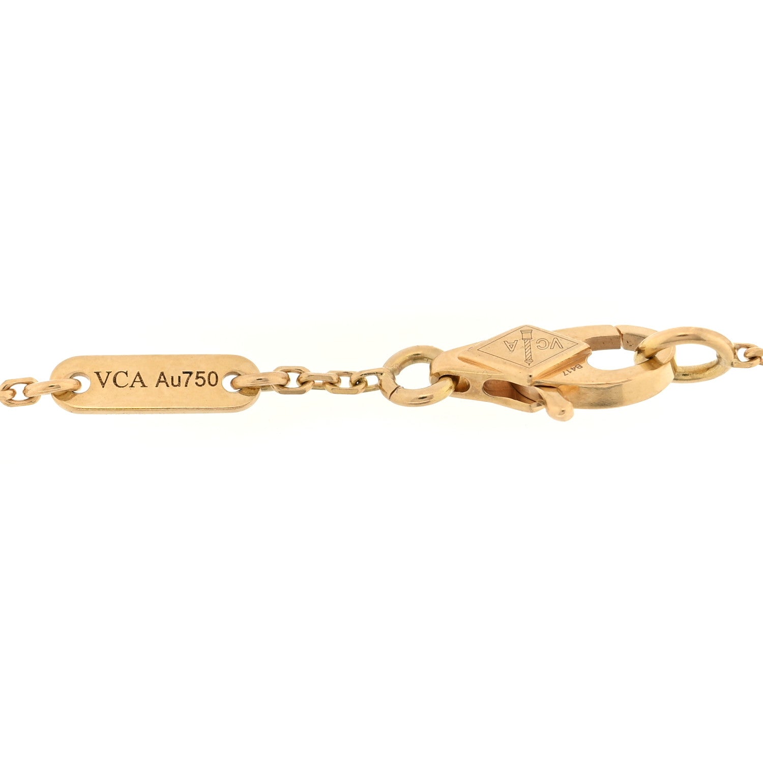 Van Cleef & Arpels 18K Yellow Gold Mother of Pearl Sweet Alhambra Butterfly Bracelet 3 of 4