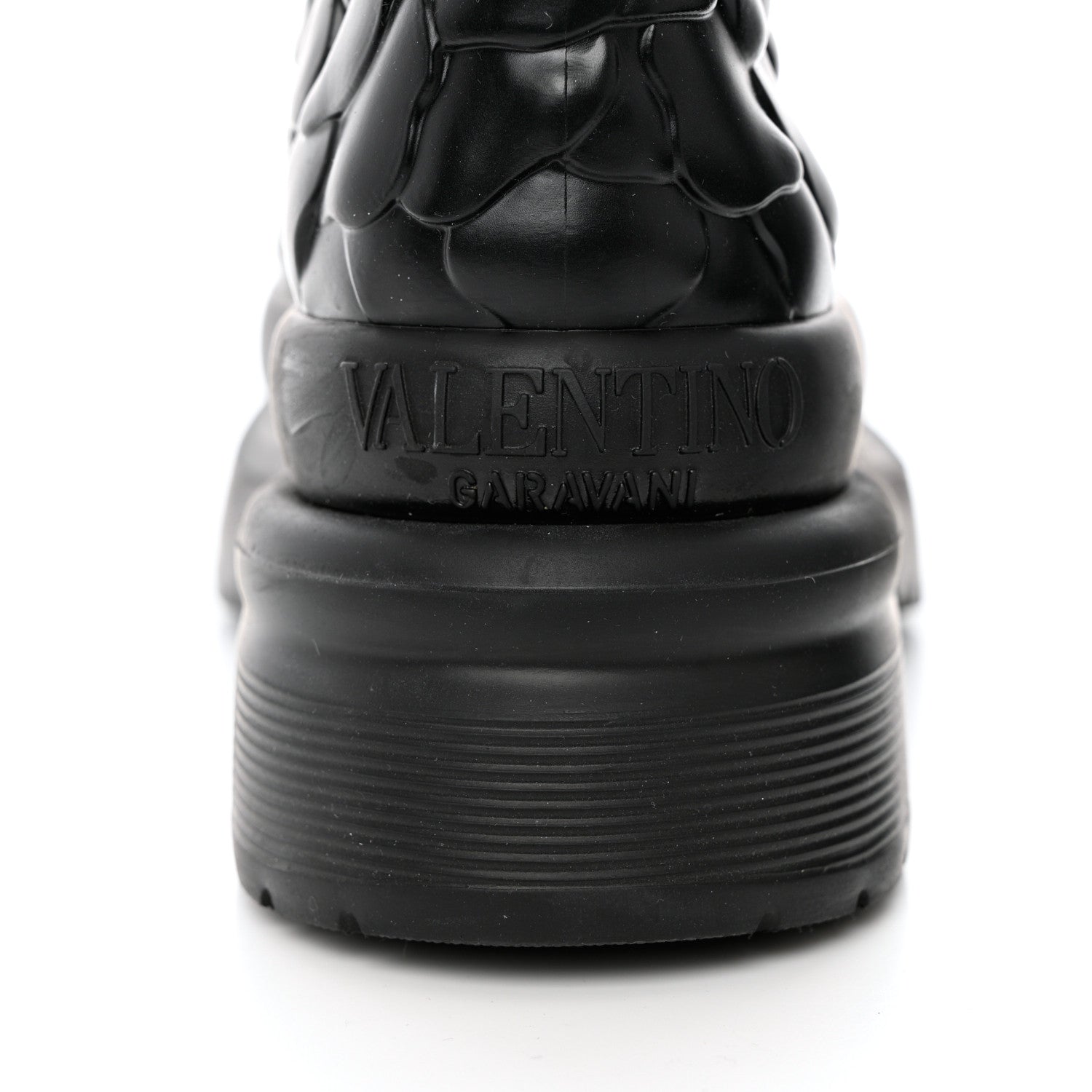 Valentino Garavani Rubber Atelier 03 Rose Edition 30/50mm Tall Rainboots 38 Black 6 of 10