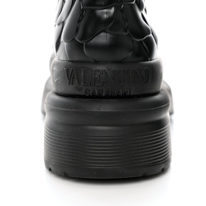 Valentino Garavani Rubber Atelier 03 Rose Edition 30/50mm Tall Rainboots 38 Black 6 of 10
