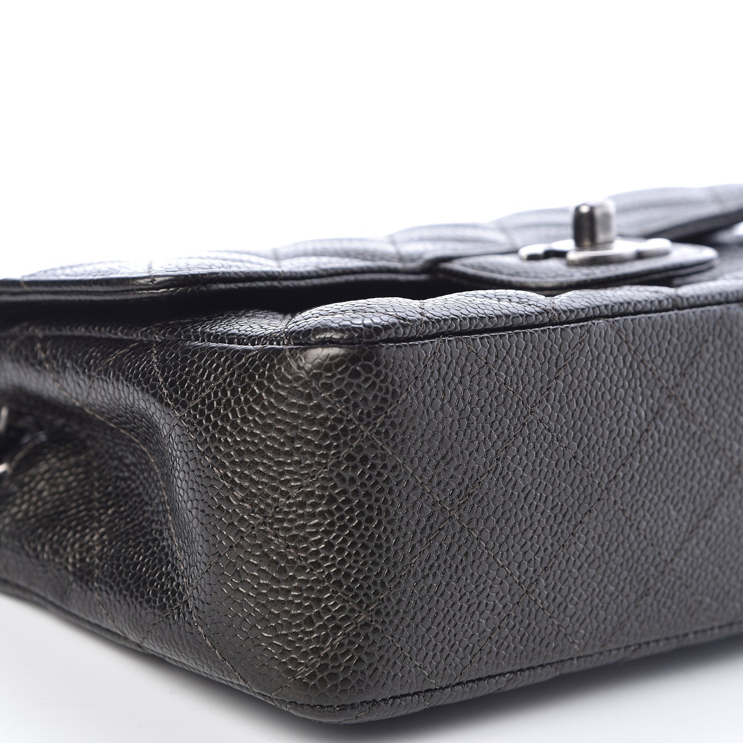 Chanel Caviar Quilted Mini Rectangular Flap Charcoal 6 of 11