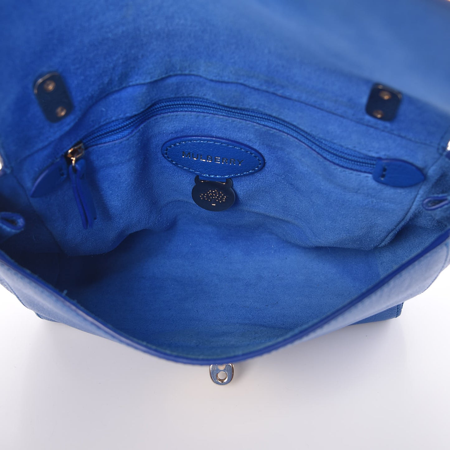 Glossy Goatskin Small Lily Flap Bluebell Blue