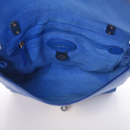 Mulberry Glossy Goatskin Small Lily Flap Bluebell Blue 5 of 8
