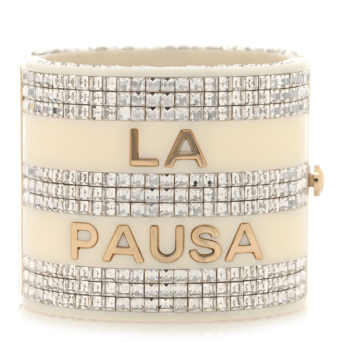 Resin Crystal CC La Pausa Cuff Beige