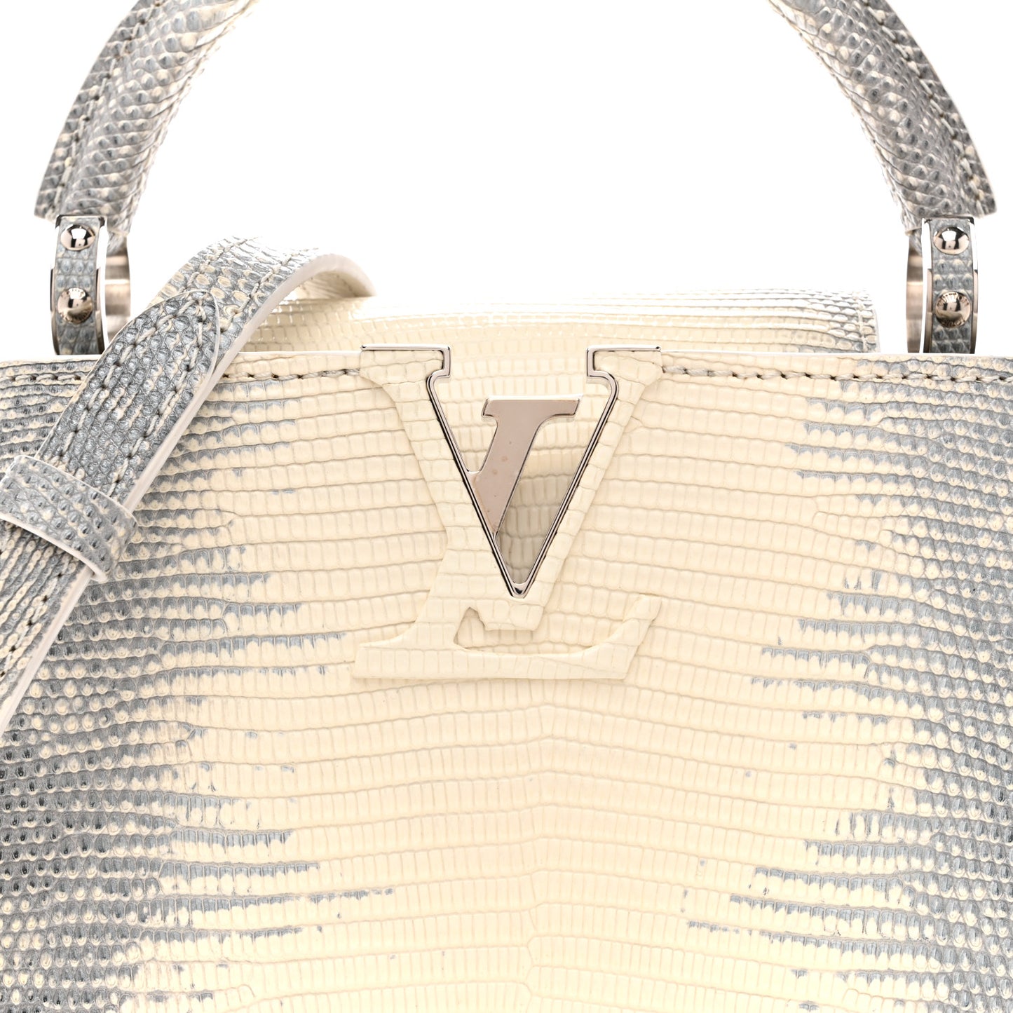 Lizard Capucines Mini White