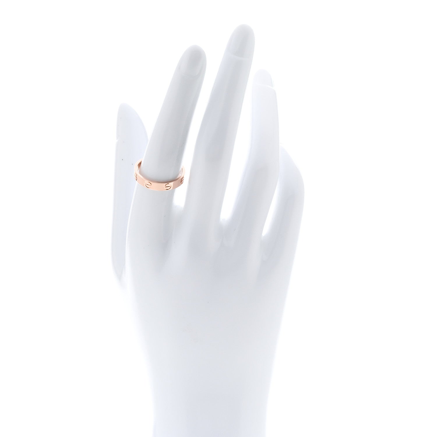 Cartier 18K Pink Gold 3.5mm LOVE Wedding Band Ring 55 7.25 2 of 4