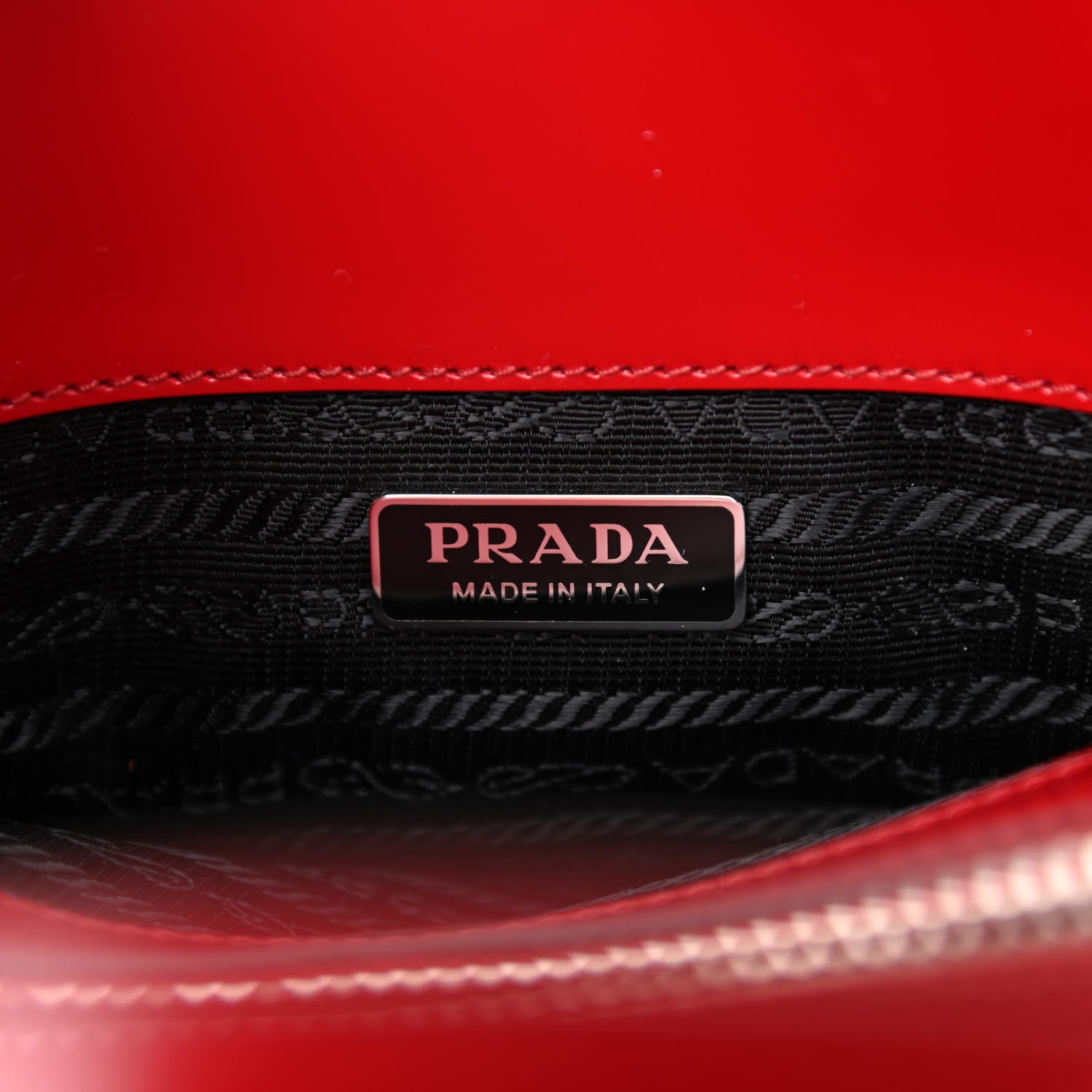 Prada Spazzolato Mini Re-Edition 1995 Double Handle Handbag Scarlatto 6 of 10