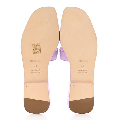 Hermes Epsom Oran Sandals 38 Violet Amethyste 5 of 9