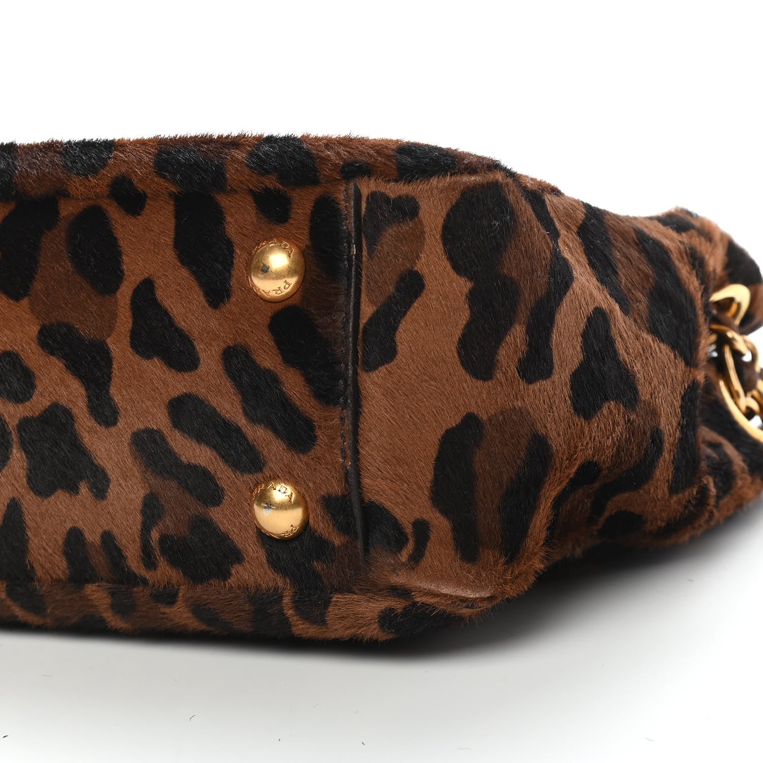 Prada Cavallino Leopard Print Shoulder Bag Cammello 10 of 11
