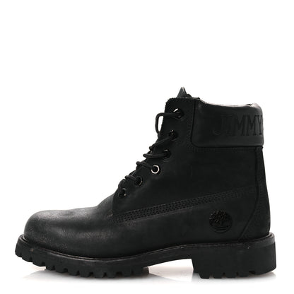Jimmy Choo X TIMBERLAND Nubuck Glitter Womens Ankle Boots 38.5 Black Gunmetal 1 of 11
