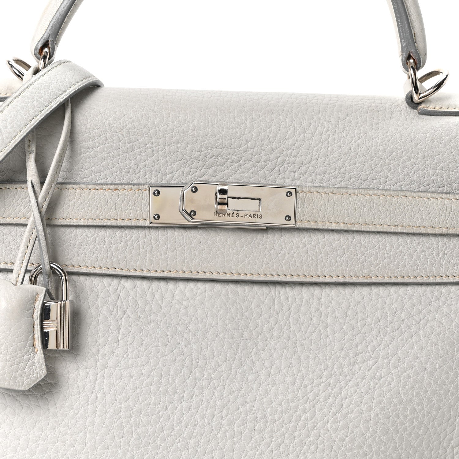 Hermes Taurillon Clemence Kelly Retourne 32 Gris Perle 8 of 11
