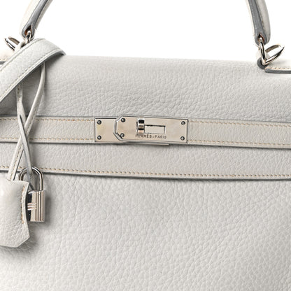 Hermes Taurillon Clemence Kelly Retourne 32 Gris Perle 8 of 11