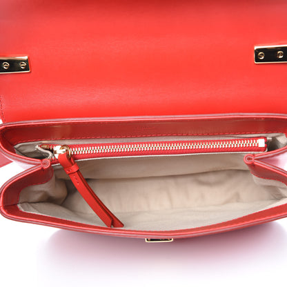 Chloe Calfskin Small C Double Carry Plaid Red 7 of 9