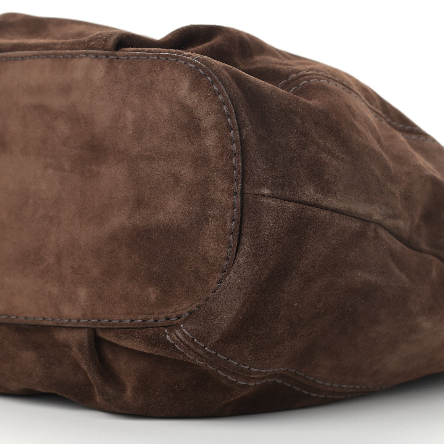 Prada Scamosciato Suede Hobo Brown 11 of 15