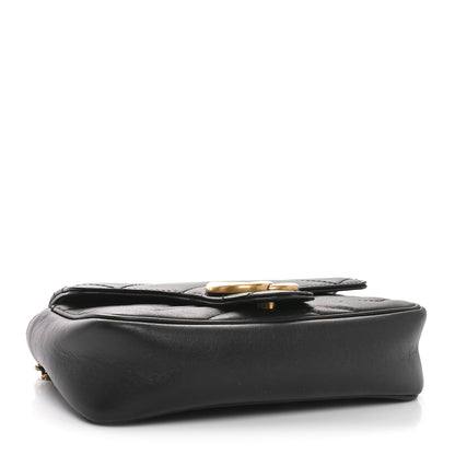 Gucci Calfskin Matelasse Super Mini GG Marmont Shoulder Bag Black 4 of 10