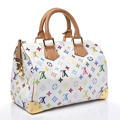 Louis Vuitton Monogram Multicolor Speedy 30 White 2 of 10
