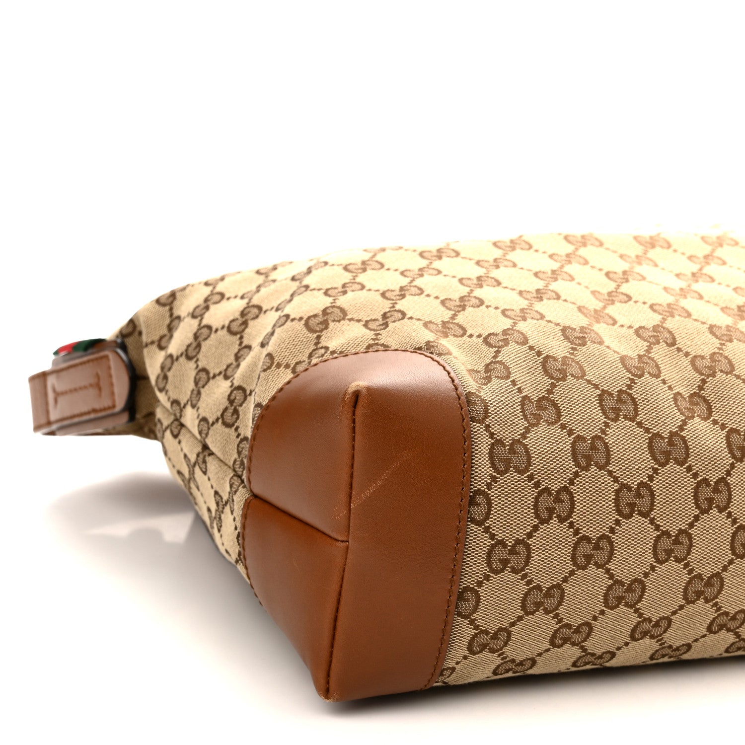 Gucci Monogram Large Flat Messenger Bag Brown 8 of 12
