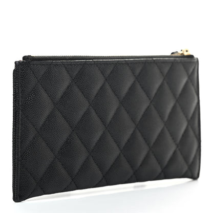 Chanel Caviar Quilted Classic Zip Pouch Black 2 of 10