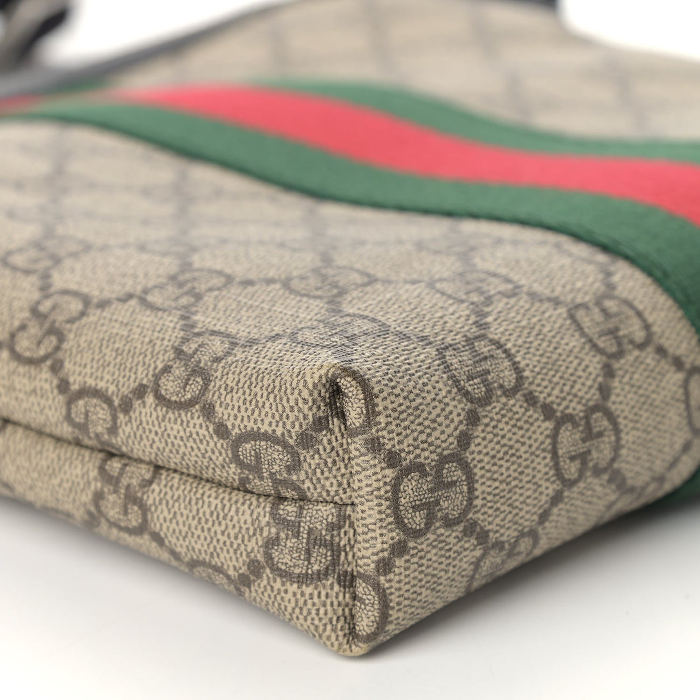 GG Supreme Monogram Web Messenger Bag Black