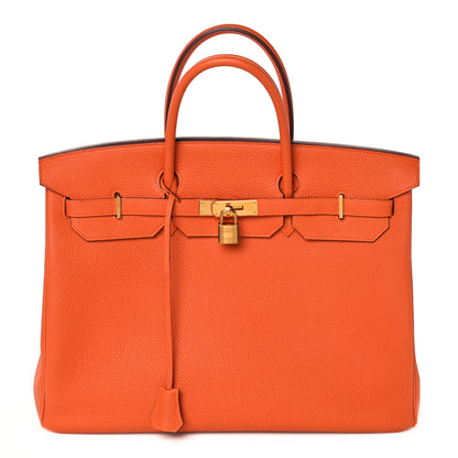 Hermes Togo Birkin 40 Orange 1 of 13