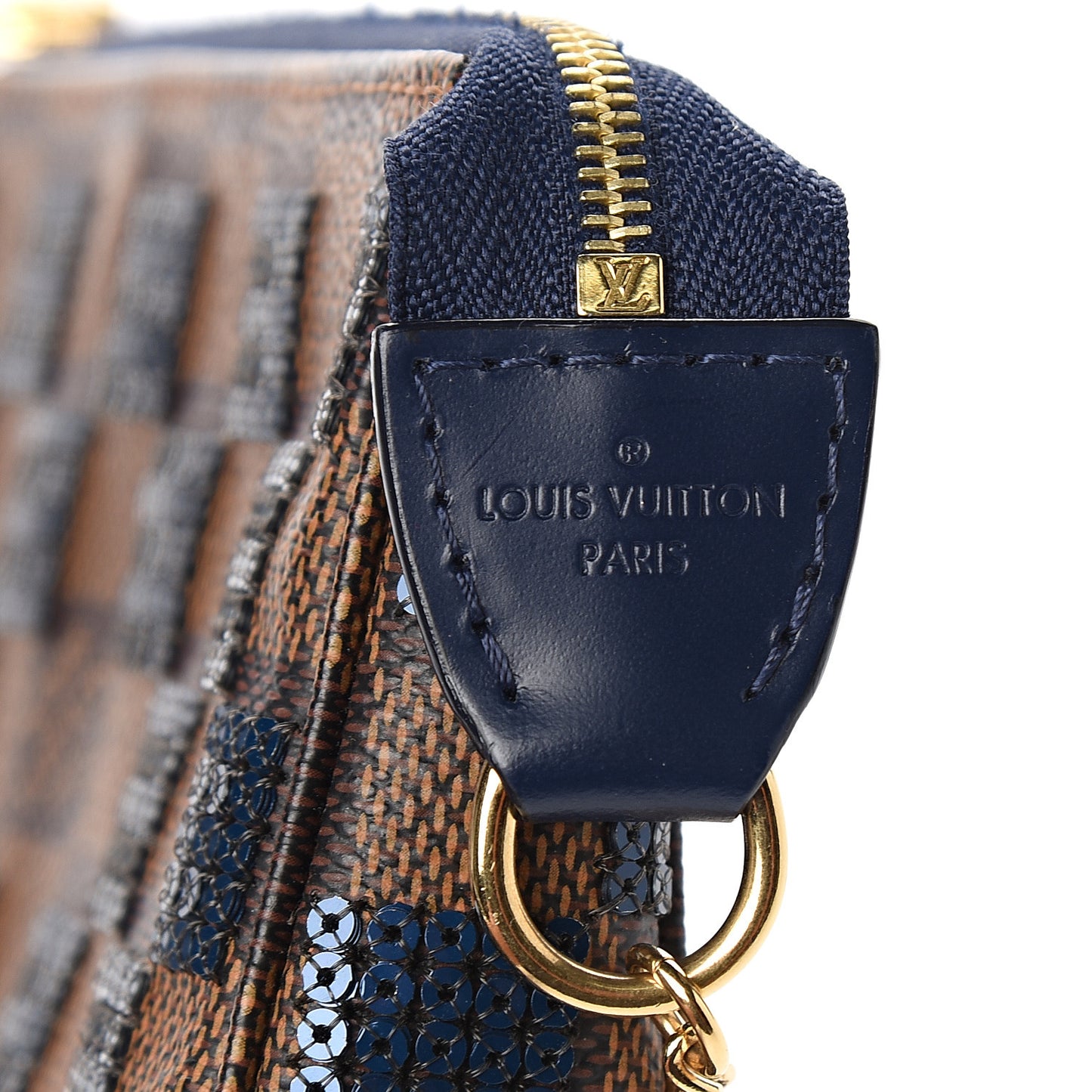 Damier Paillettes Mini Pochette Blue