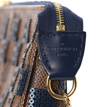 Louis Vuitton Damier Paillettes Mini Pochette Blue 5 of 9