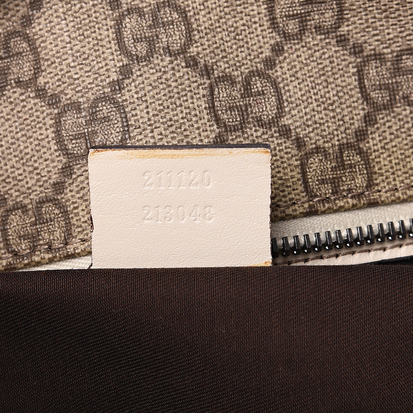 GG Supreme Monogram Large Zippered Shopping Tote Off White
