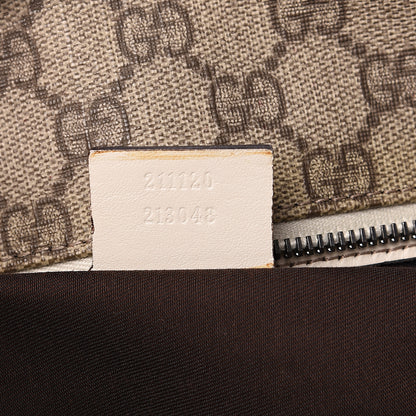Gucci GG Supreme Monogram Large Zippered Shopping Tote Off White 6 of 10
