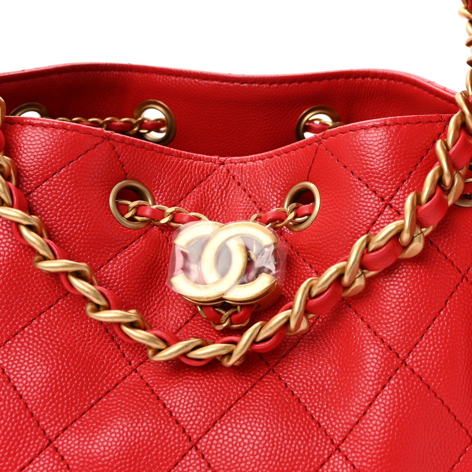 Chanel Caviar Quilted Small Chanel 25 Handbag Dark Red 8 of 10