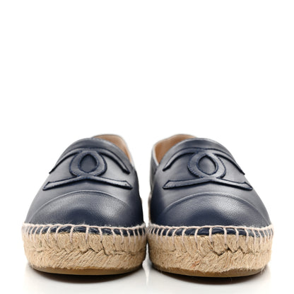 Chanel Lambskin CC Espadrilles 36 Dark Navy 3 of 11