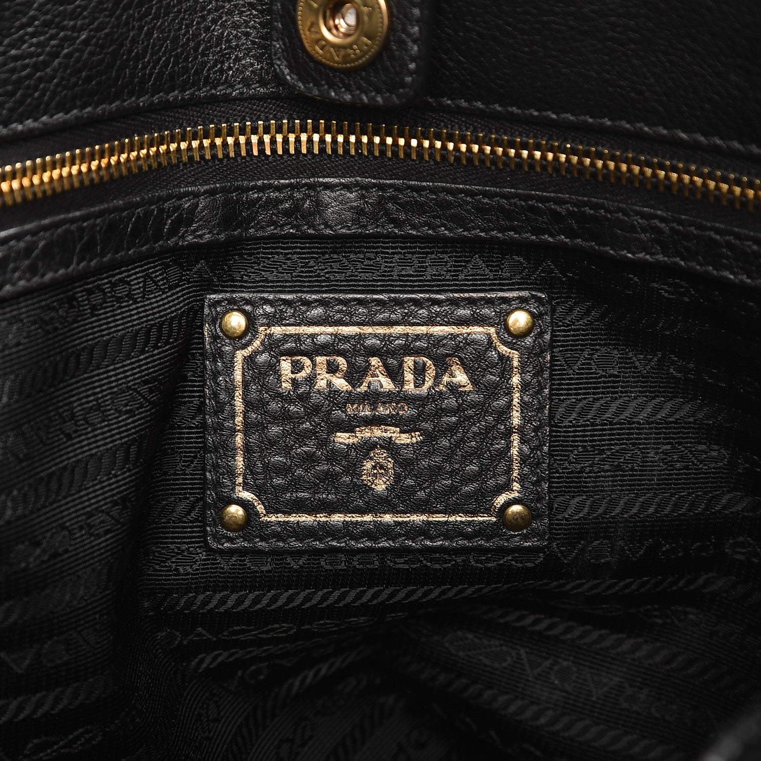 Prada Vitello Daino Tote Nero Black 6 of 11