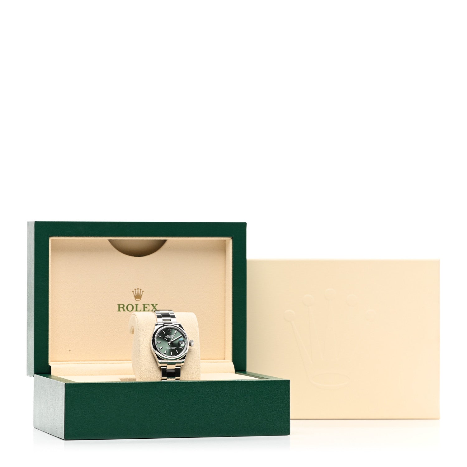 Rolex Stainless Steel 31mm Oyster Perpetual Datejust Watch Mint Green 278240 5 of 5