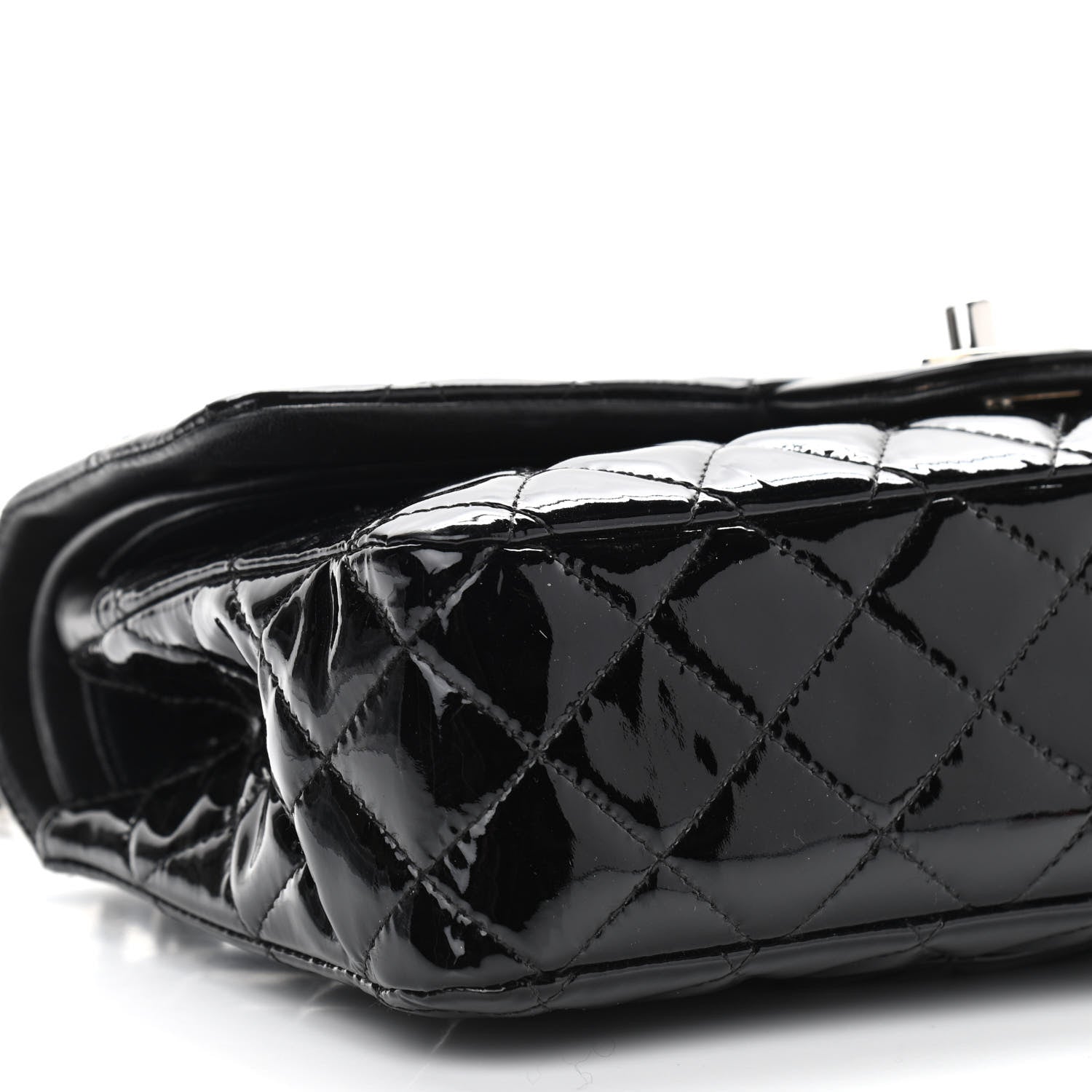 Chanel Patent Quilted Medium Double Flap Black 9 of 13