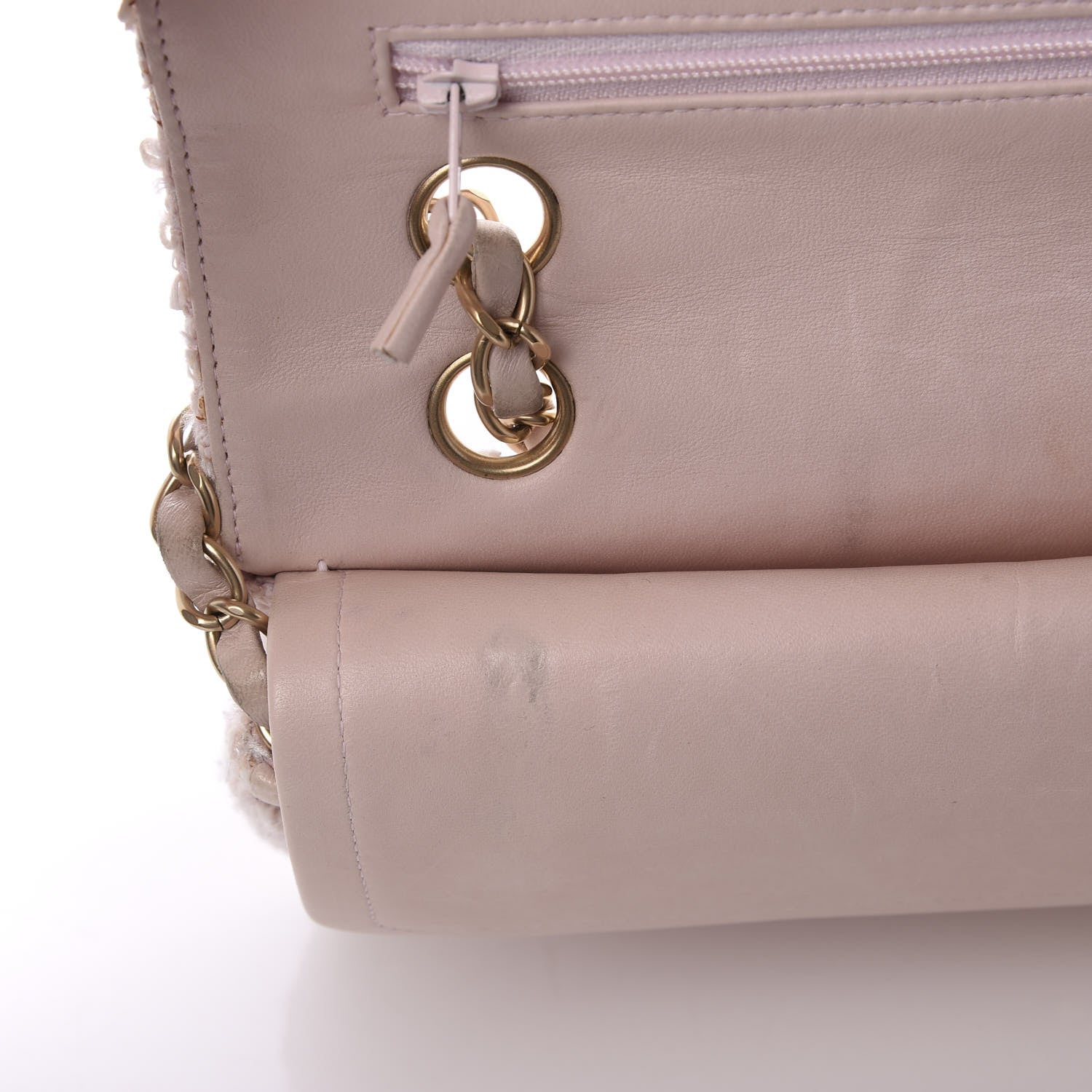 Chanel Tweed Medium Double Flap Pink 4 of 12