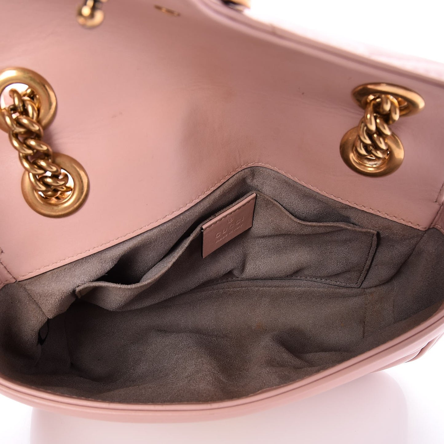 Calfskin Matelasse Mini GG Marmont Shoulder Bag Perfect Pink