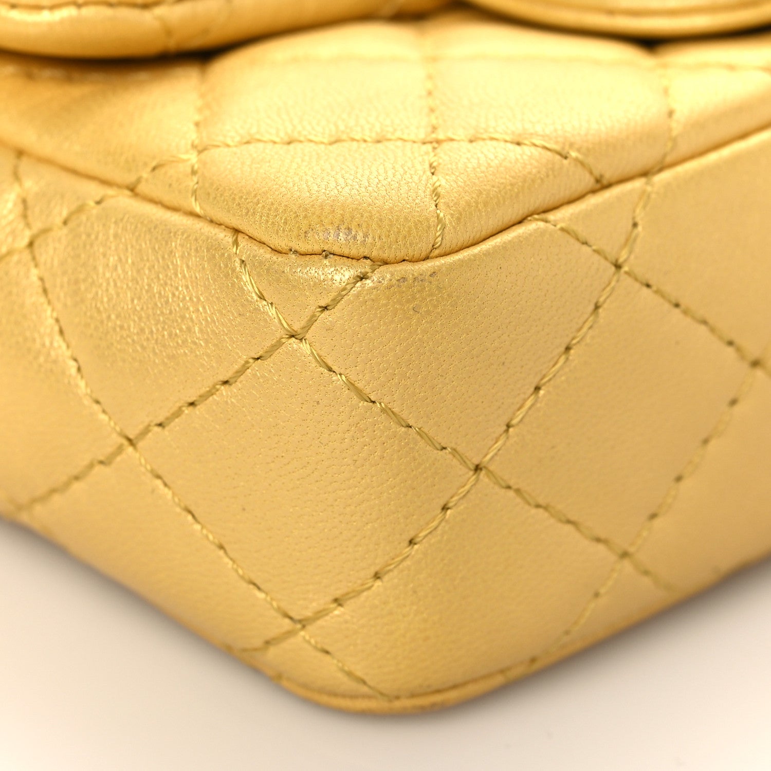 Chanel Iridescent Lambskin Quilted Extra Mini Precious Jewel Flap Yellow 7 of 8