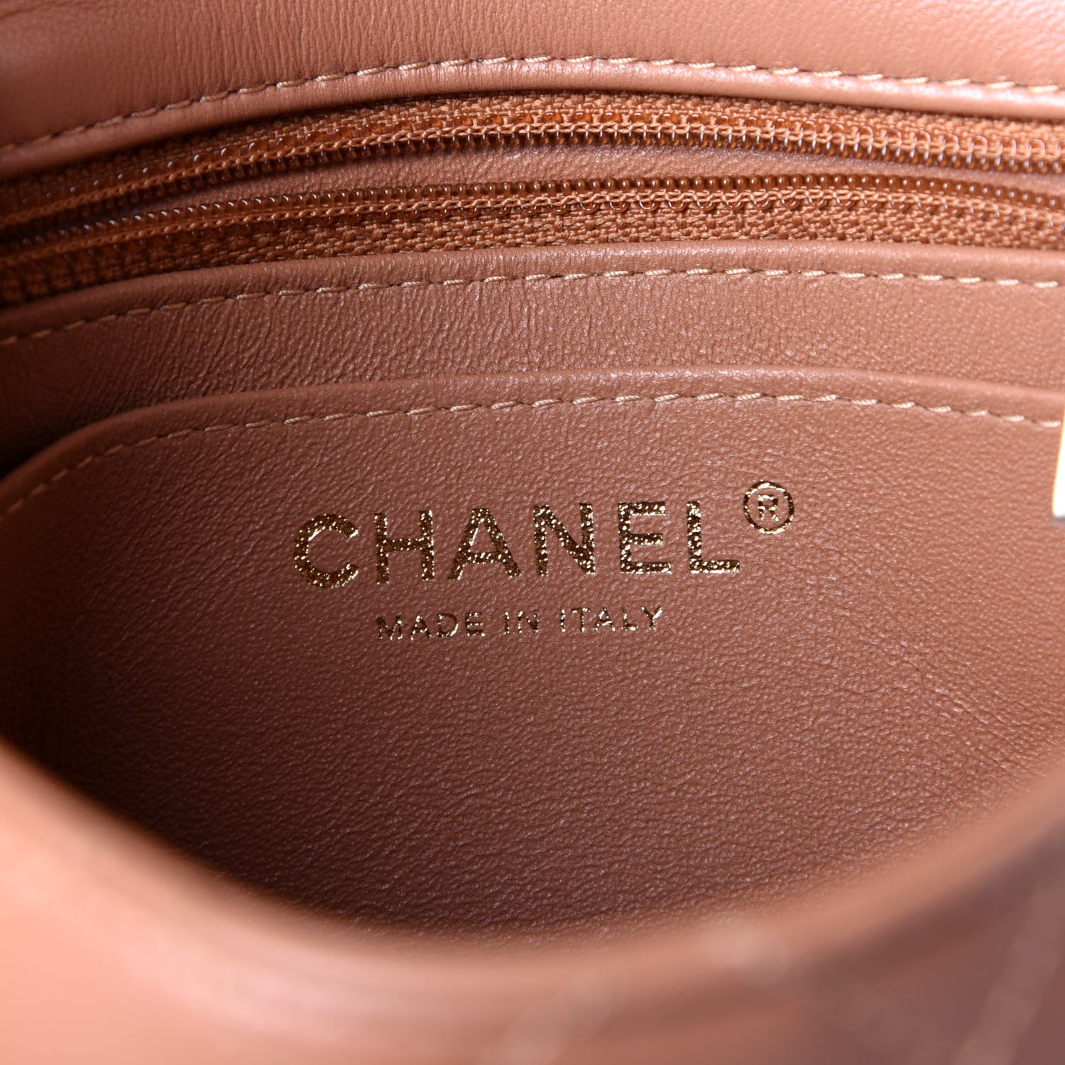 Chanel Lambskin Quilted Mini Square Flap Brown 6 of 10