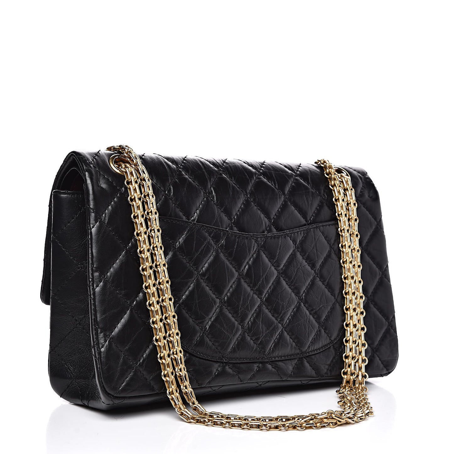 Aged Calfskin Quilted 2.55 Reissue 226 Flap Black