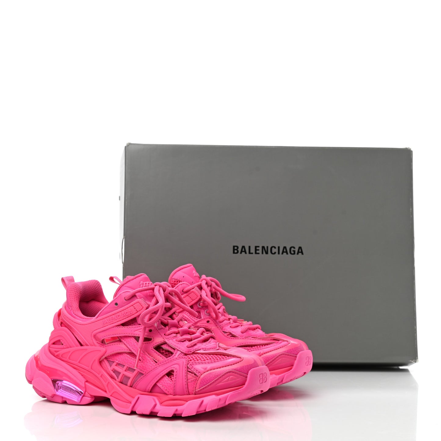 Rubber Mesh Monocolor Womens Track.2 Open Sneakers 36 Fluo Pink