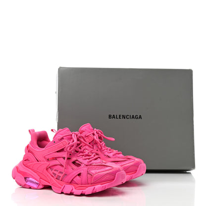 Balenciaga Rubber Mesh Monocolor Womens Track.2 Open Sneakers 36 Fluo Pink 10 of 10