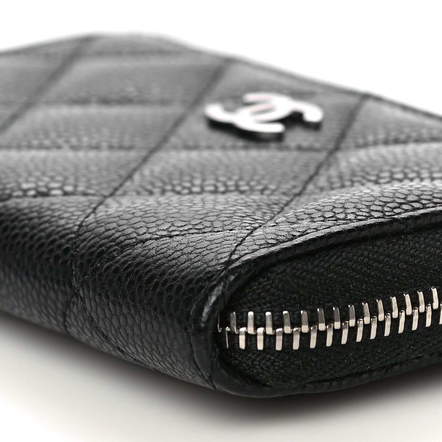 Chanel Caviar Quilted Zipped Key Holder Case Black 10 of 11
