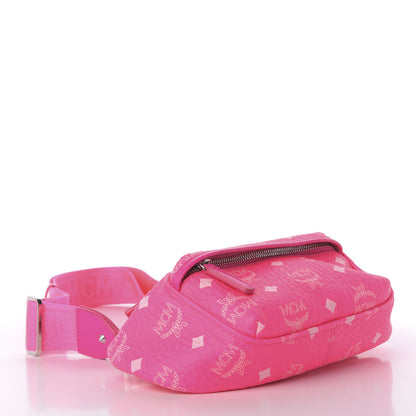 MCM Visetos Small Original Crossbody Bag Neon Pink 5 of 10