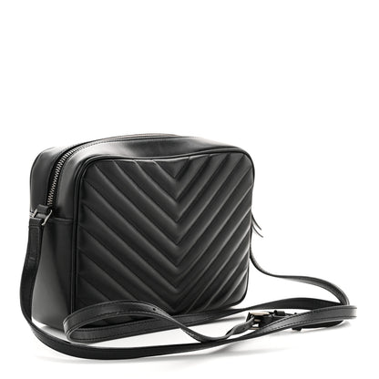 Saint Laurent Calfskin Matelasse Monogram Lou Camera Bag Black 3 of 11