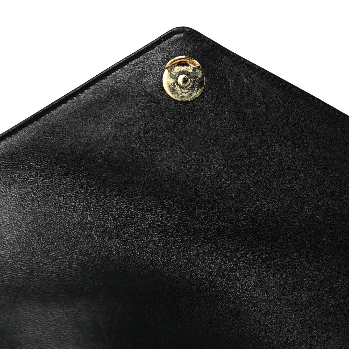 Lambskin Quilted Monogram Large Loulou Black