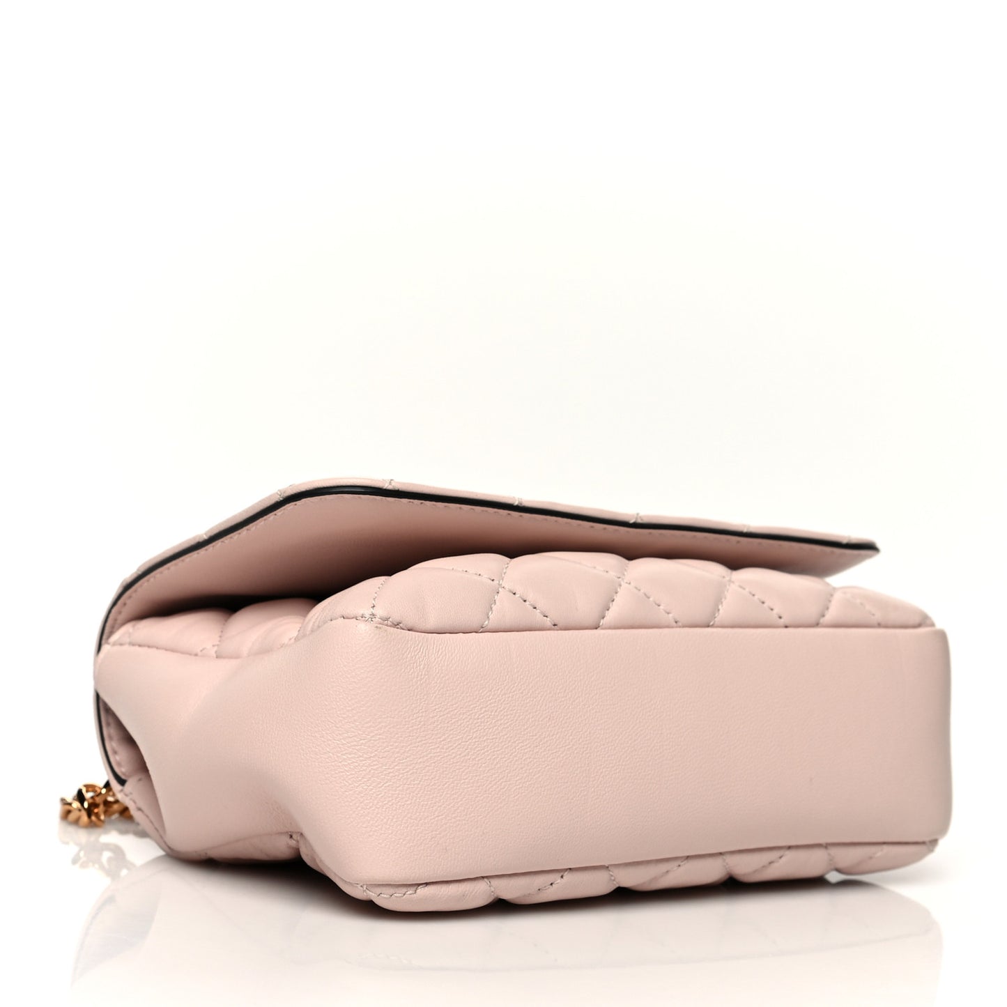 Nappa Quilted Small Medusa Chain Crossbody Light Pink