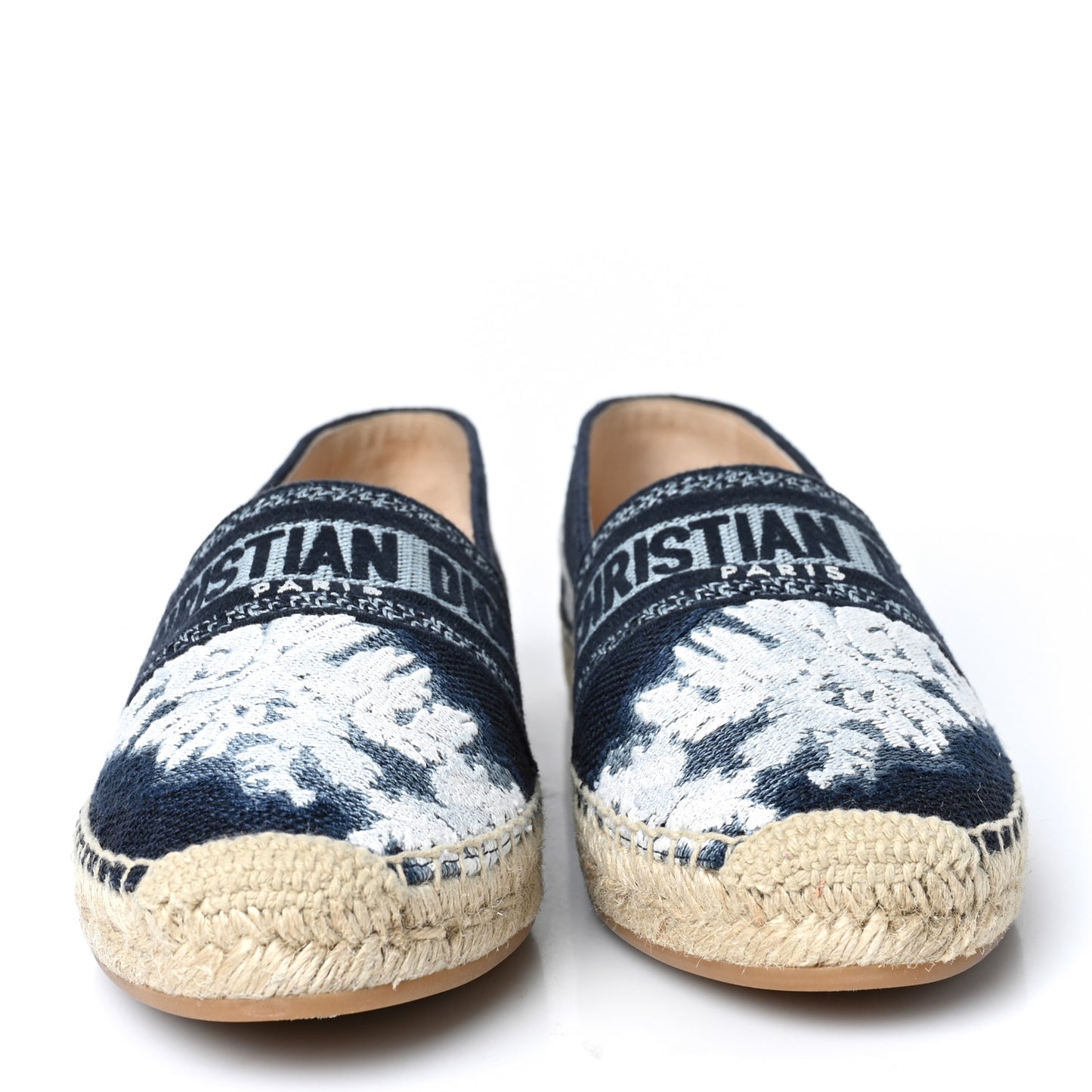 Canvas Tie and Dior Embroidered Granville 15mm Espadrilles 41 Denim