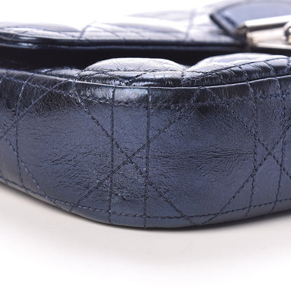 Christian Dior Metallic Calfskin Cannage Miss Dior Promenade Pouch Marine 9 of 10