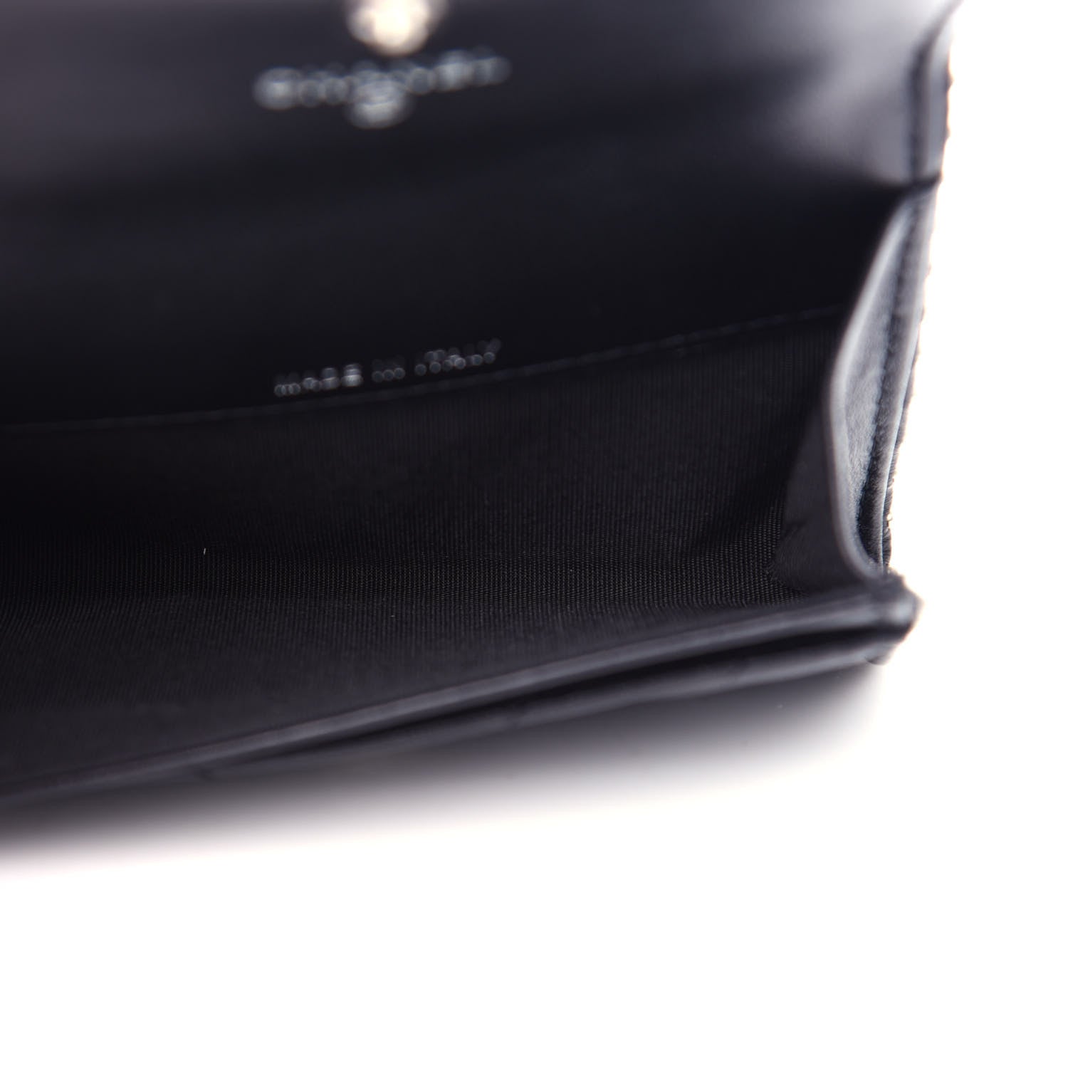 Chanel Lambskin Chevron Quilted Studded Card Holder Black 5 of 9