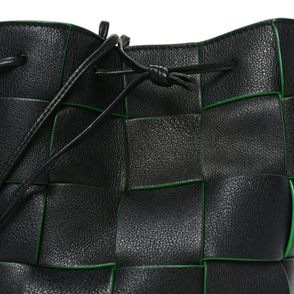 Bottega Veneta Nappa Maxi Intrecciato Mini Cassette Bucket Bag Black Parakeet 7 of 9