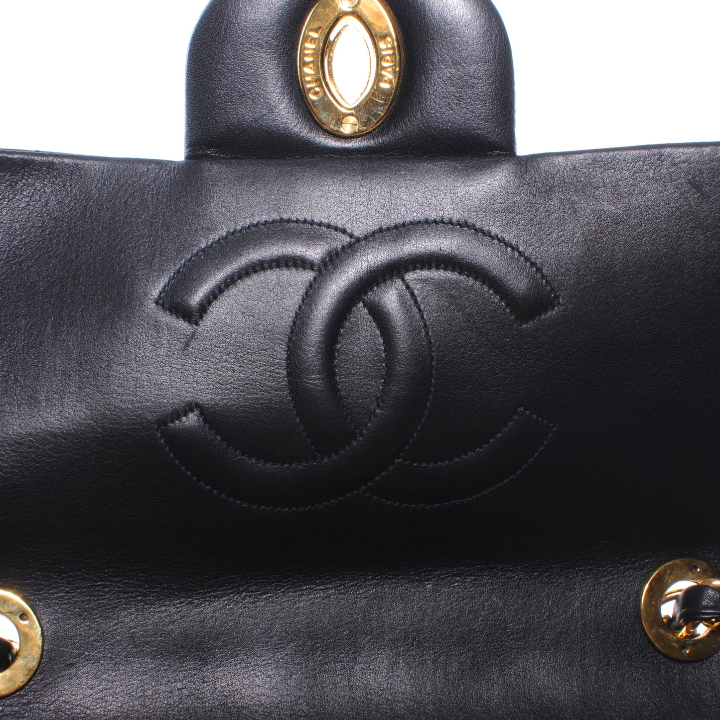 Lambskin XL Jumbo Flap Black